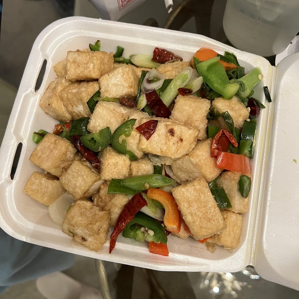 Lucky Bamboo Kitchen - Fried tofu with peppers - Chinese Near Me - Lawndale, California