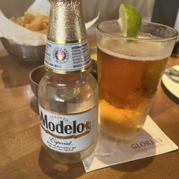 No draft but bottles come with a chilled glass