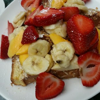 Plums Cafe - Coconut French Toast. - Breakfast & Brunch Near Me - Costa Mesa, California