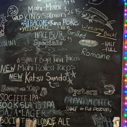 Daily board is in addition to a regular menu. Daily board is in addition to a regular menu.