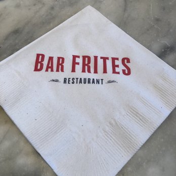 Bar Frites - Napkin - French Near Me - Greenvale, New York Bar Frites - Napkin - French Near Me - Greenvale, New York