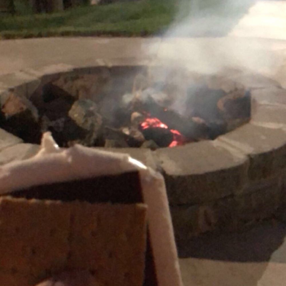 S'mores by the fire pit. S'mores by the fire pit.