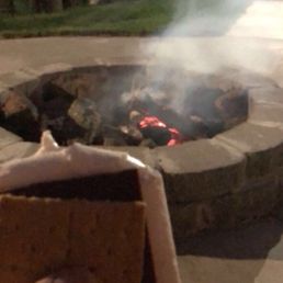 S'mores by the fire pit. S'mores by the fire pit.