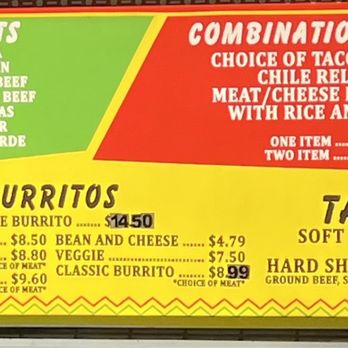 Los Tacos - Current Menu - Tacos Near Me - Bakersfield, California