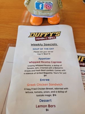 Menu photo 1 Duffy's Tavern & Grill Kennebunk, ME Menu photo 1 Duffy's Tavern & Grill Kennebunk, ME