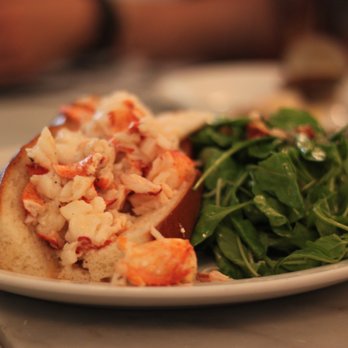 Neptune Oyster - Hot Lobster roll with salad - Seafood Near Me - Boston, Massachusetts