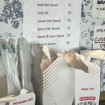 Ocha Classic Restaurant - Take out sauces prizes - Thai Near Me - Panorama City, California