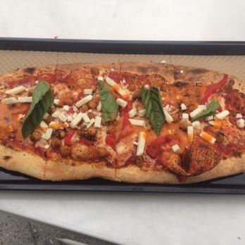 &pizza - Chickpeas, red peppers, hot oil, basil, and feta, with cheese blend and spicy sauce. - Pizza Near Me - Washington, DC, District of Columbia &pizza - Chickpeas, red peppers, hot oil, basil, and feta, with cheese blend and spicy sauce. - Pizza Near Me - Washington, DC, District of Columbia