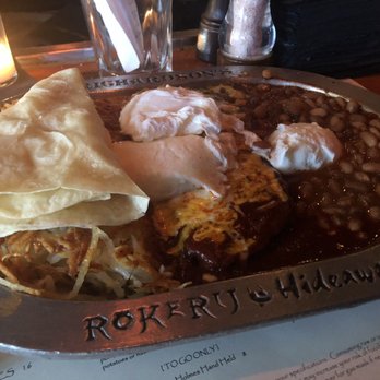 Dick's Hideaway - Meatloaf and eggs with red and green chili - Breakfast & Brunch Near Me - Phoenix, Arizona