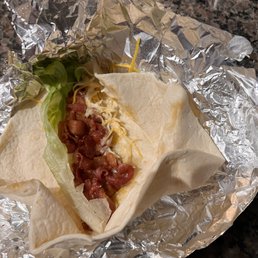 "Chicken ranch wrap" ...where is the chicken??