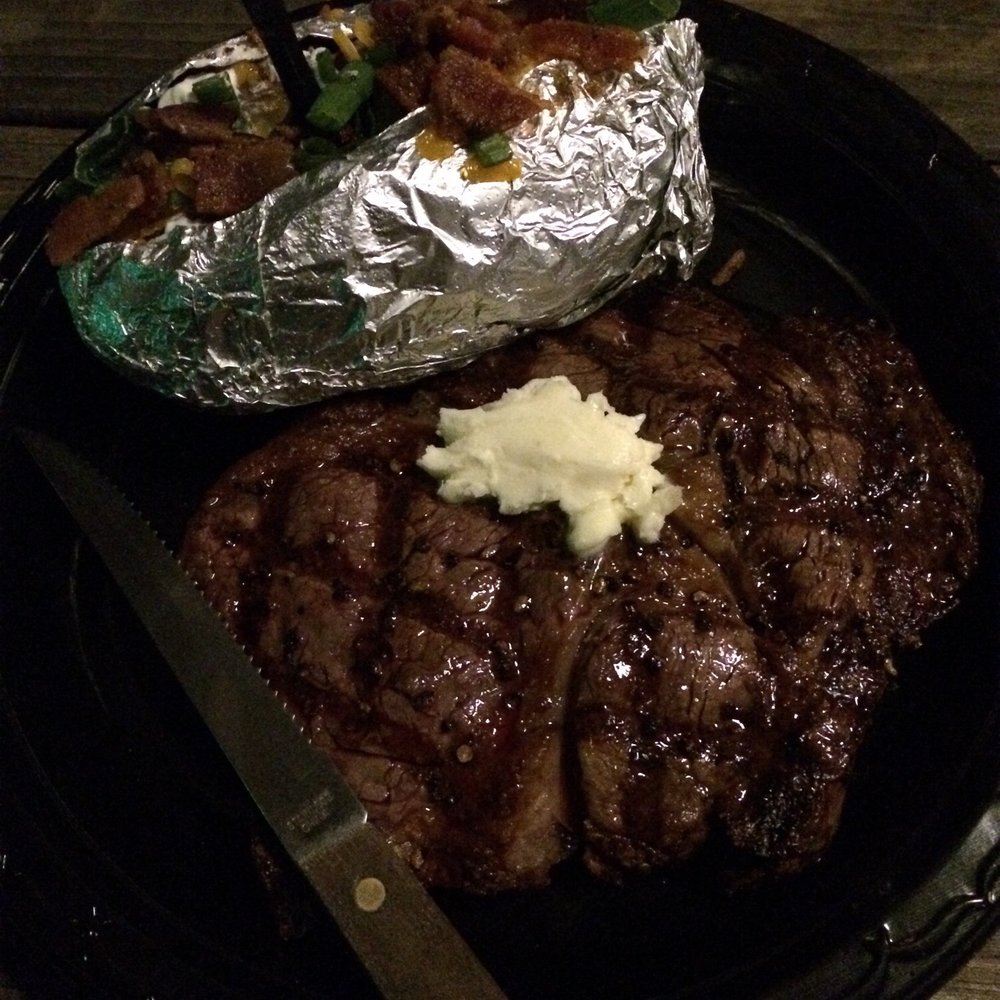 Moon Tower - Steak night 1 lb. ribeye with loaded potato $15 - Dive Bars Near Me - Houston, Texas Moon Tower - Steak night 1 lb. ribeye with loaded potato $15 - Dive Bars Near Me - Houston, Texas