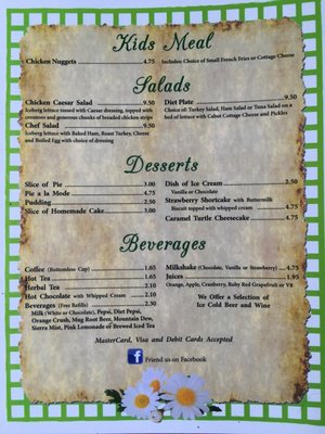 Menu photo 2 Halfway House Restaurant Shor Shoreham, VT