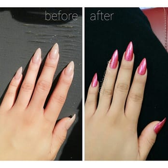 L A Nails - Stiletto Nails by Vivienne/Vivian (sp?) She did an amazing job, very fast, clean precise work! - Nail Salons Near Me - Seattle, Washington