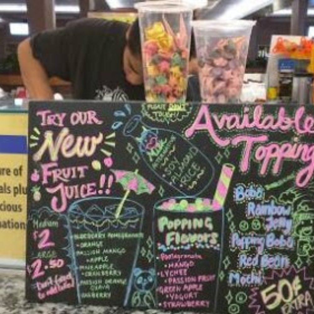 Bubbletea Station - Kawaii sign!! Helpful information about Toppings that are in stock and other options they have! I love that they have milk alternatives! - Bubble Tea Near Me - Reno, Nevada Bubbletea Station - Kawaii sign!! Helpful information about Toppings that are in stock and other options they have! I love that they have milk alternatives! - Bubble Tea Near Me - Reno, Nevada