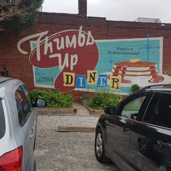 Thumbs Up Diner - Building art on the side of the restaurant - Breakfast & Brunch Near Me - Atlanta, Georgia Thumbs Up Diner - Building art on the side of the restaurant - Breakfast & Brunch Near Me - Atlanta, Georgia