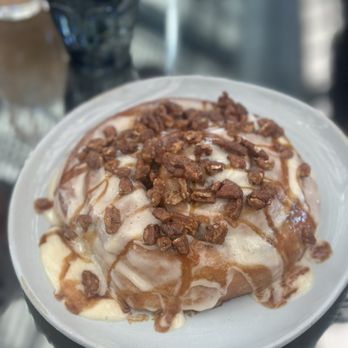 Openaire - Cinnamon roll for the table - New American Near Me - Los Angeles, California