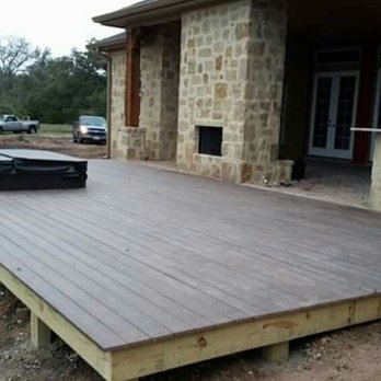 Ariel's Backyard - Harrison's Composite deck on 2015 - Masonry/Concrete Near Me - Driftwood, Texas