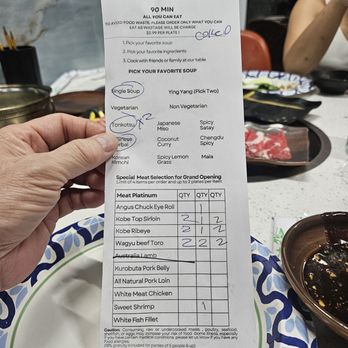 Bosa Kobe - 3 Rounds - Hot Pot Near Me - Scottsdale, Arizona