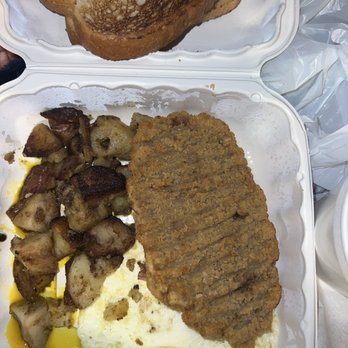 Heritage House Cafe - Chicken Fried Steak(gravy comes on the side), rosemary potatoes, sourdough toast, eggs over medium - Cafes Near Me - Vacaville, California Heritage House Cafe - Chicken Fried Steak(gravy comes on the side), rosemary potatoes, sourdough toast, eggs over medium - Cafes Near Me - Vacaville, California