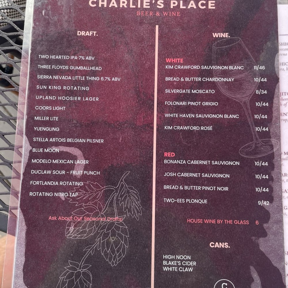 Charlie’s Place - Menu - Cocktail Bars Near Me - Fort Wayne, Indiana Charlie’s Place - Menu - Cocktail Bars Near Me - Fort Wayne, Indiana