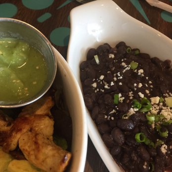 Eldorado Cafe - Chicken salad with avocado dressing in the side and a side of black beans. - Mexican Near Me - Austin, Texas Eldorado Cafe - Chicken salad with avocado dressing in the side and a side of black beans. - Mexican Near Me - Austin, Texas