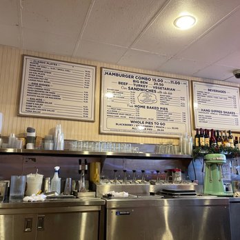 Pie 'n Burger - The menu and Sundae bar. Has a very old school vibe - Burgers Near Me - Pasadena, California