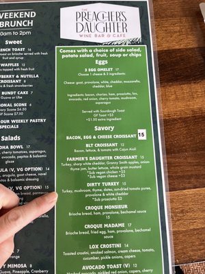Menu photo 5 The Preacher's Daughter Alameda, CA