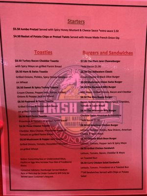 Menu photo 2 Mackesey's Irish Pub Madison, WI