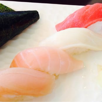 Sushiland - Nigiri: hamachi, escolar, super white tuna, tuna. - Japanese Near Me - Hayward, California