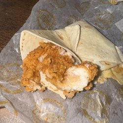 Church's Chicken - Raw chicken in a chicken wrap