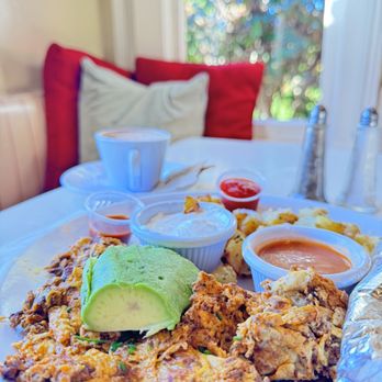 Red House Cafe - Chorizo Omelette with Fresh Avocado - Breakfast & Brunch Near Me - Pacific Grove, California Red House Cafe - Chorizo Omelette with Fresh Avocado - Breakfast & Brunch Near Me - Pacific Grove, California