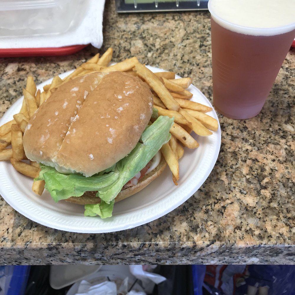 Chicken burger platter $6.75