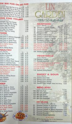 Menu photo 8 Lin Garden Palmyra, PA