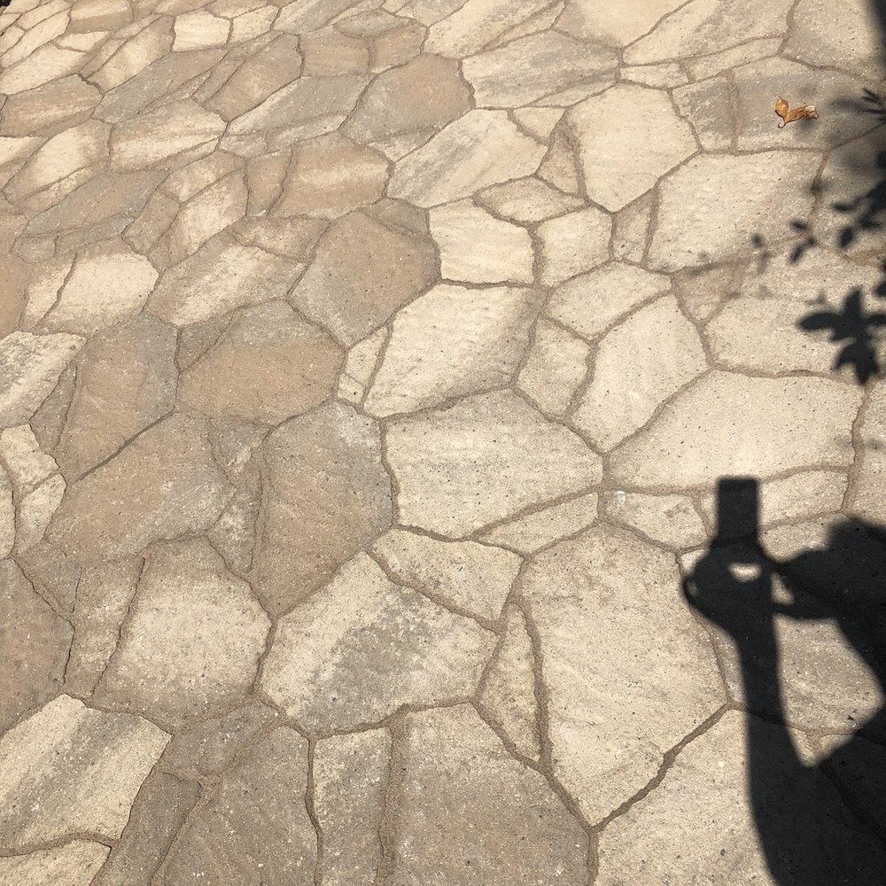 Recently power washed, grouted and sealed patio.