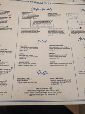 Menu photo 1 Yemanja Ibiza, PM