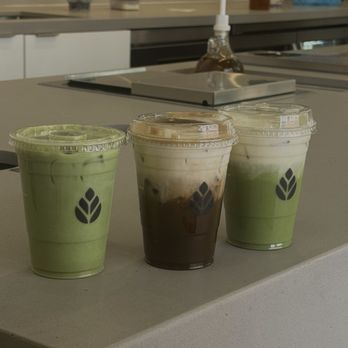 Milk Tea People - Lavender Matcha, Hojicha Vanilla Sweet Cream, Matcha Jasmine Sweet Cream (Left to Right) - Tea Rooms Near Me - Denver, Colorado Milk Tea People - Lavender Matcha, Hojicha Vanilla Sweet Cream, Matcha Jasmine Sweet Cream (Left to Right) - Tea Rooms Near Me - Denver, Colorado