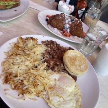 Broken Yolk Cafe - American Breakfast - Corned beef hash, hash browns, English muffins, over easy eggs - Breakfast & Brunch Near Me - Chula Vista, California Broken Yolk Cafe - American Breakfast - Corned beef hash, hash browns, English muffins, over easy eggs - Breakfast & Brunch Near Me - Chula Vista, California