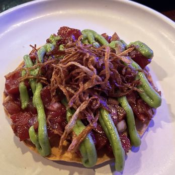 Lion Fish - Tuna tostada - it was ok - Bars Near Me - Tijuana, BCN Lion Fish - Tuna tostada - it was ok - Bars Near Me - Tijuana, BCN