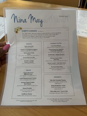 Menu photo 1 Nina May Washington, DC, DC Menu photo 1 Nina May Washington, DC, DC