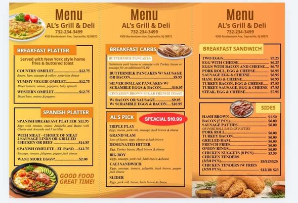 Menu photo 2 Al's Grill Spanish Food and Fried Chicken Sayreville, NJ Menu photo 2 Al's Grill Spanish Food and Fried Chicken Sayreville, NJ