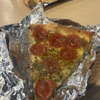 Pizza Colore - Pepperoni with pesto sauce - Pizza Near Me - Boulder, Colorado
