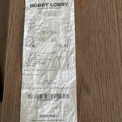 Hobby Lobby - Receipt