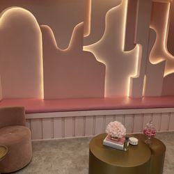 Lashes On Fleek - Lobby! Love the architectural design on the wall
