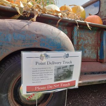 Stevens Point Brewery - Vintage truck in their Bier garten! - Breweries Near Me - Stevens Point, Wisconsin