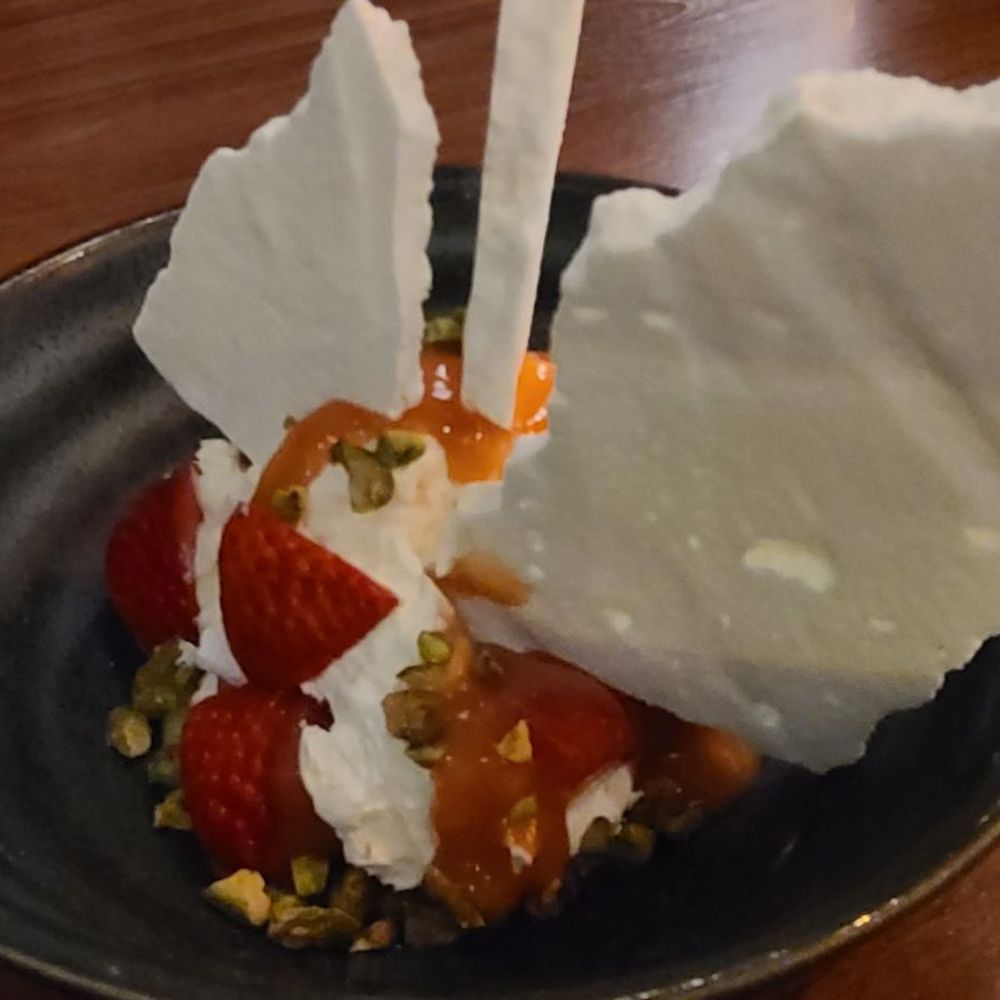 Ramsay's Kitchen - Strawberry based deconstructed Merengue - New American Near Me - Las Vegas, Nevada