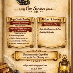 Padryer Vent Cleaning - Dryer vent cleaning & air duct cleaning services