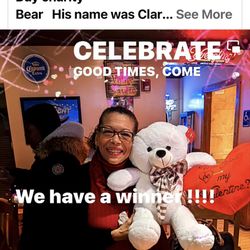 We have a winner in our charity for veterans valentines bear ! His name was Clarence !!!!
