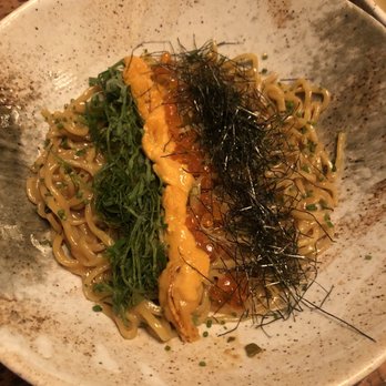 NR - Sea urchin and salmon caviar soupless noodles, delicious! - Ramen Near Me - New York, New York NR - Sea urchin and salmon caviar soupless noodles, delicious! - Ramen Near Me - New York, New York