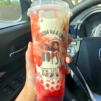 Oops Boba Tea & Coffee - Dirty Strawberry w/ Oatmilk - Bubble Tea Near Me - Arcadia, California Oops Boba Tea & Coffee - Dirty Strawberry w/ Oatmilk - Bubble Tea Near Me - Arcadia, California
