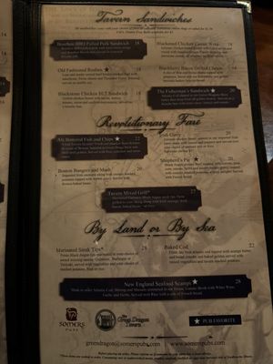 Menu photo 5 The Green Dragon Tavern Boston, MA